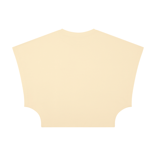 Beige crop top on a white background