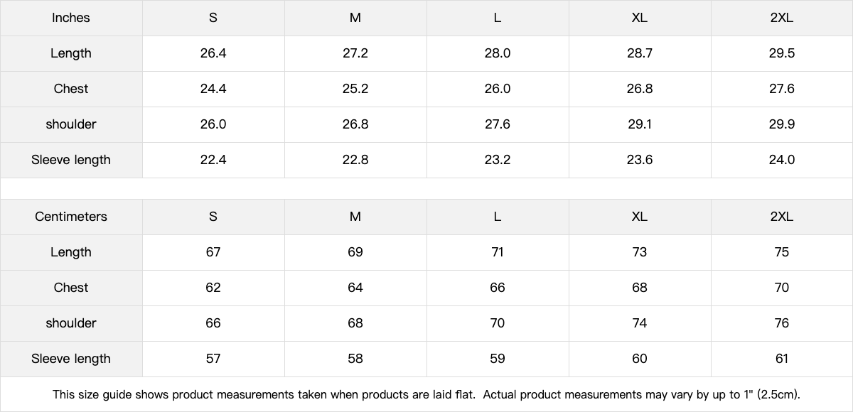 Size chart graphic for SXDGXDS hoodie fit and measurements.