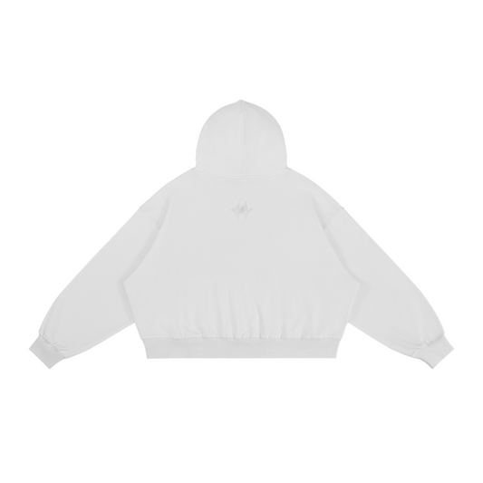 White hoodie on a white background