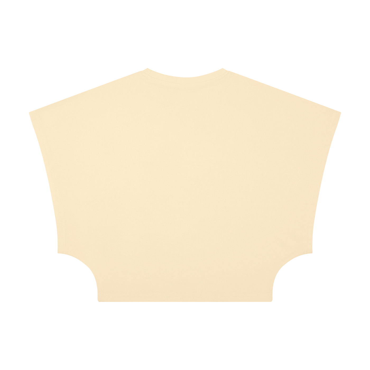 Beige crop top on a white background