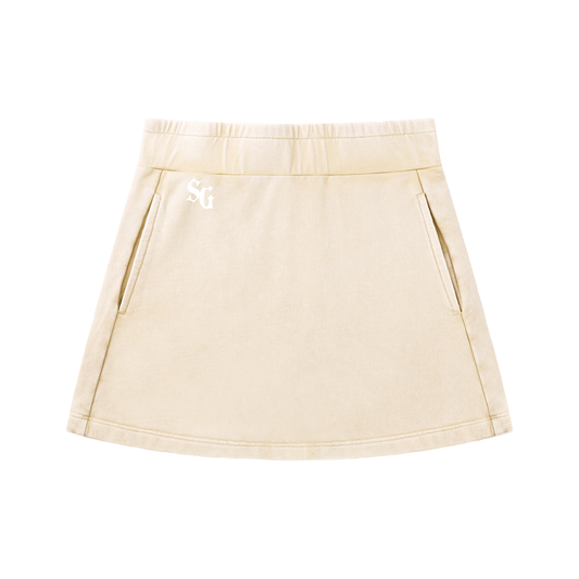 Beige skirt on a white background