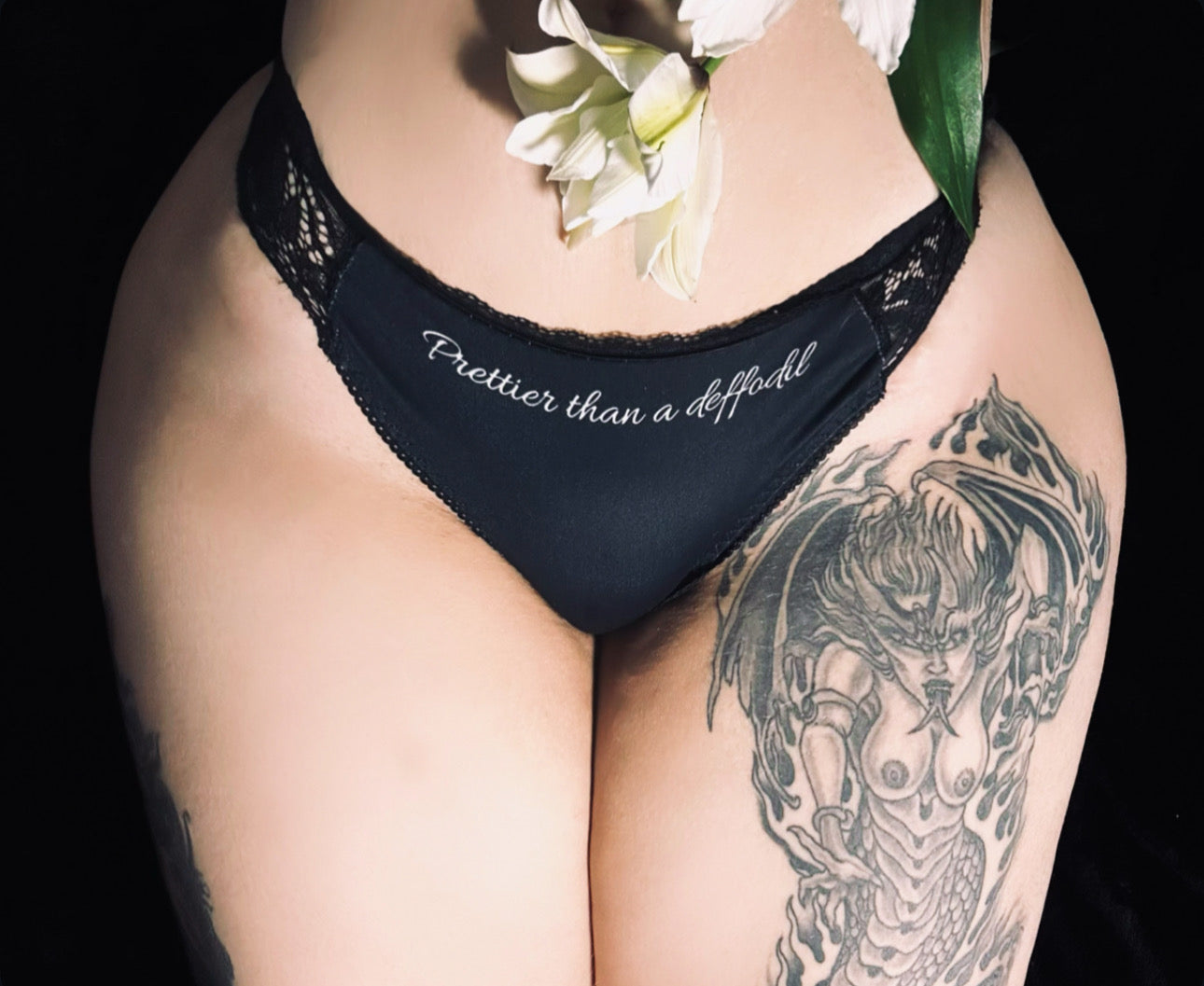 "Prettier than a daffodil" Dame's underwear