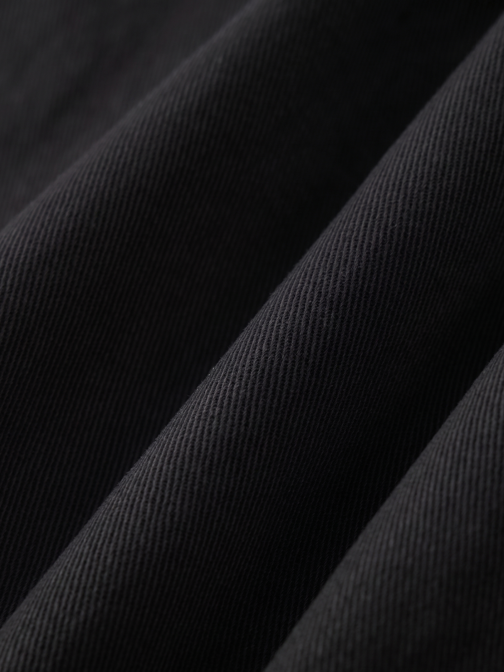 Close-up of black fabric with a subtle texture