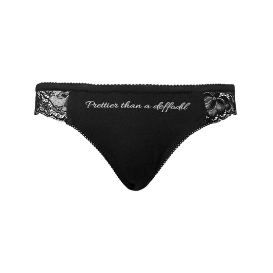 "Prettier than a daffodil" Dame's underwear