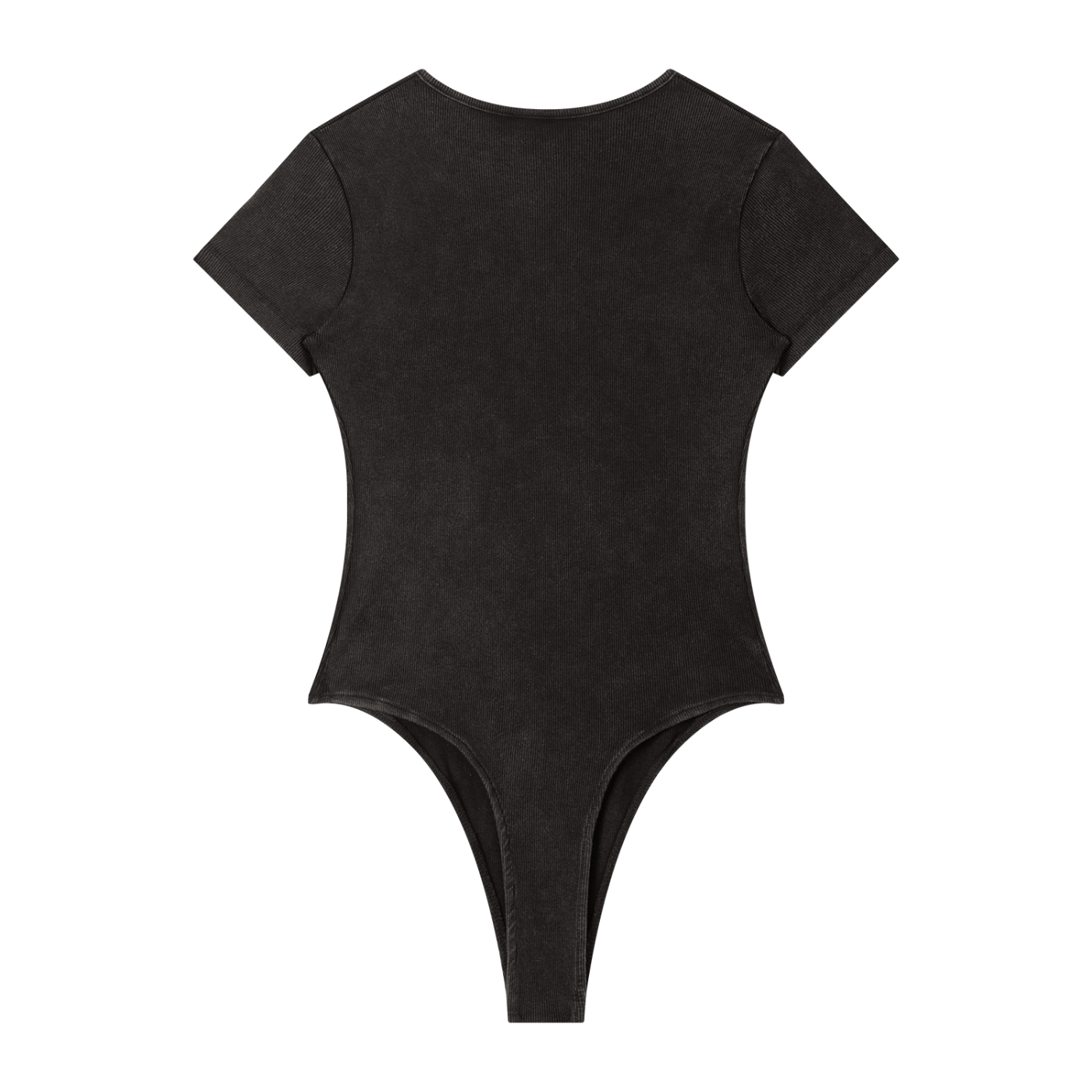 Black bodysuit on a white background
