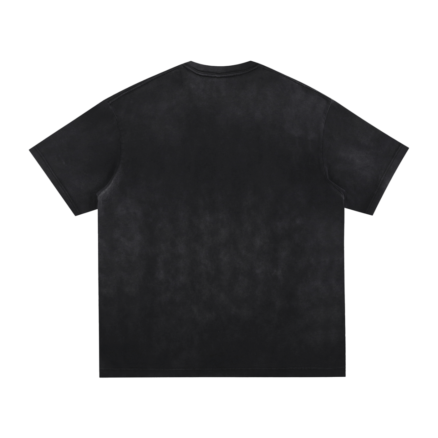 Black t-shirt on a white background