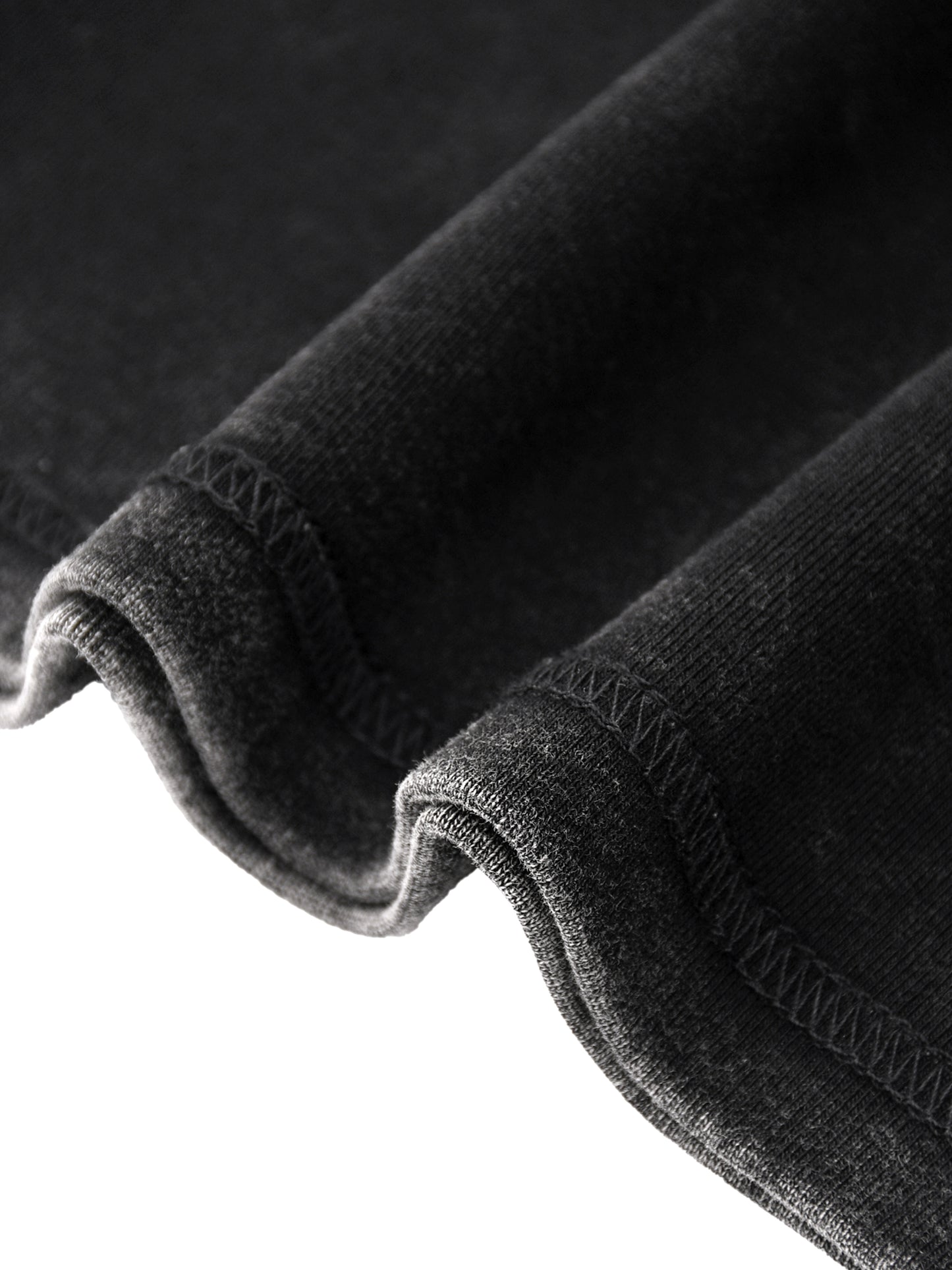 Close-up of black fabric with a textured surface on a dark background