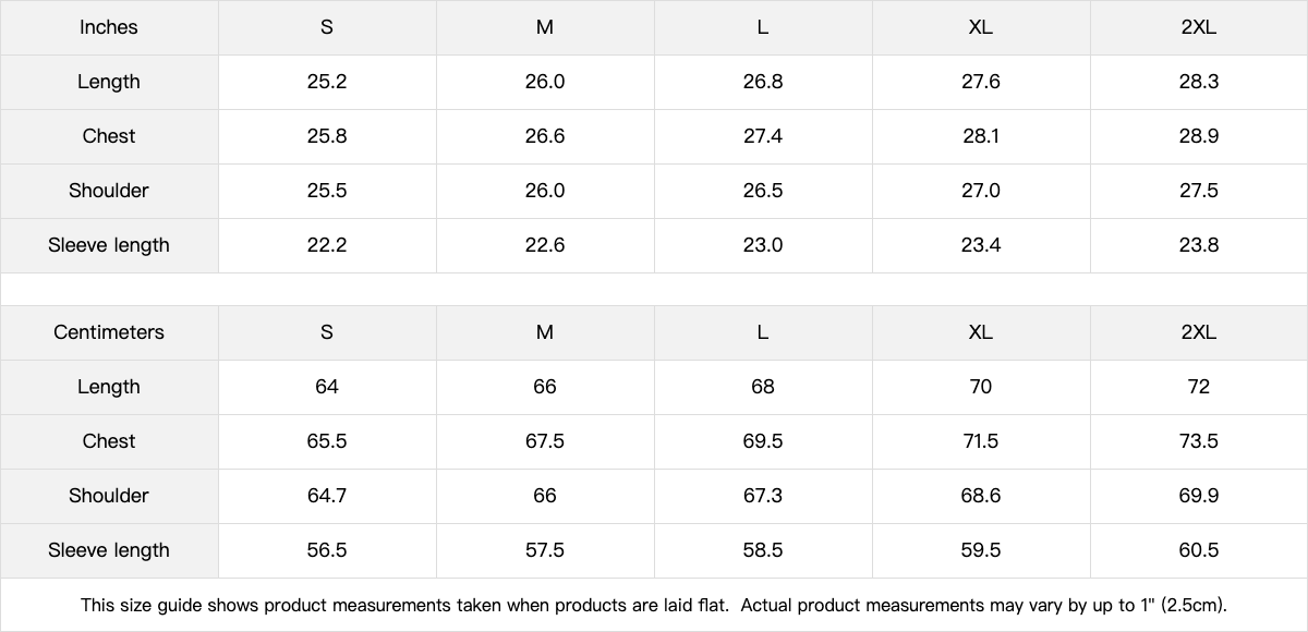 Size chart graphic for SXDGXDS hoodie fit and measurements.